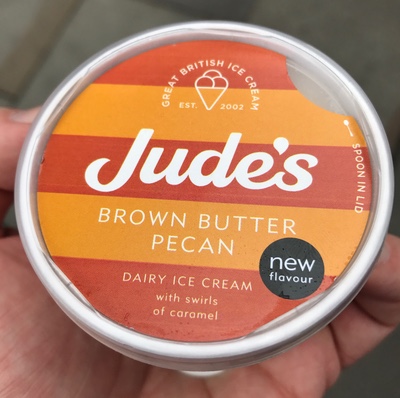 Jude’s Brown Butter Pecan ice cream sample