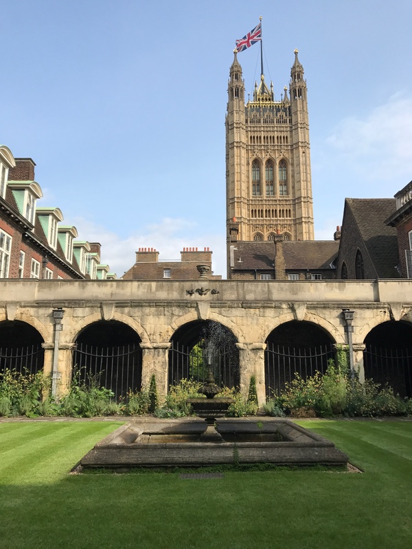 Victoria Tower, seen from the Westminster Abbey Chapel Garden
