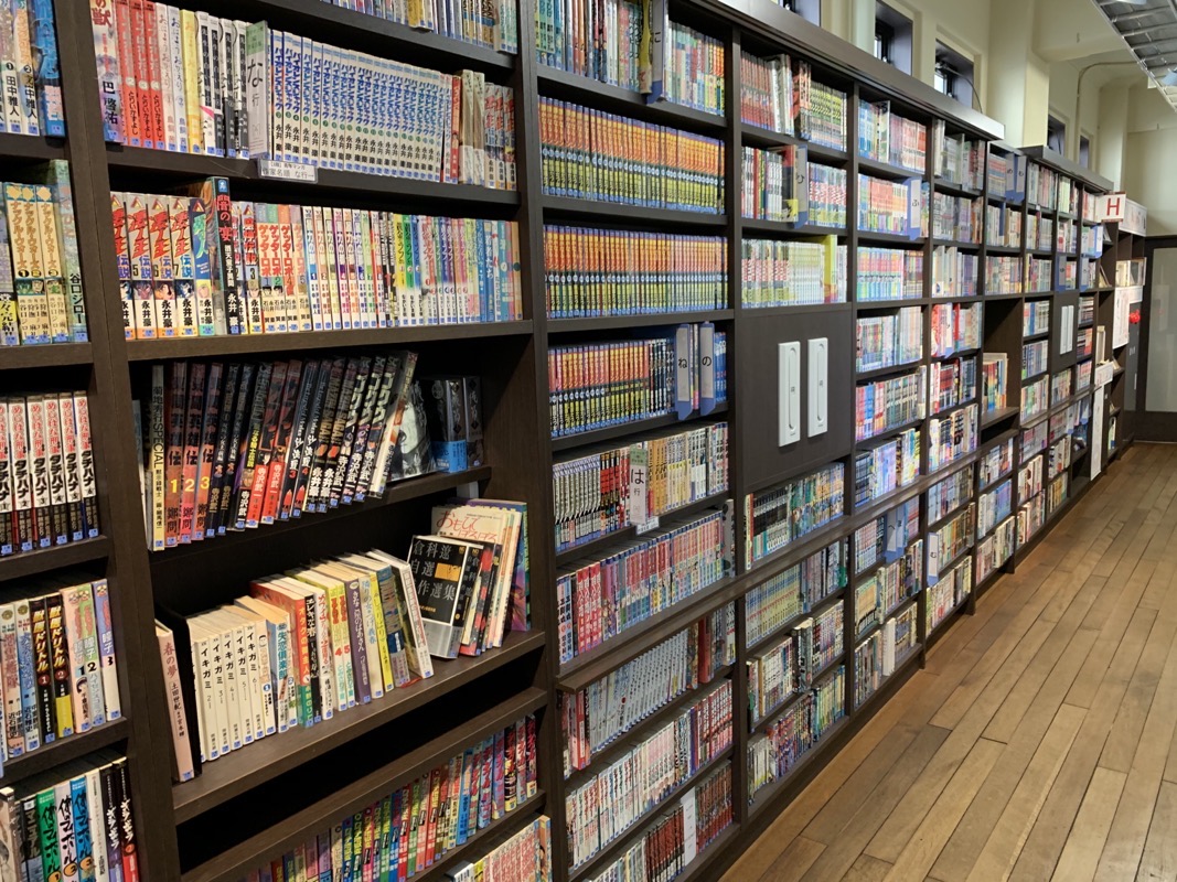 manga museum shelves